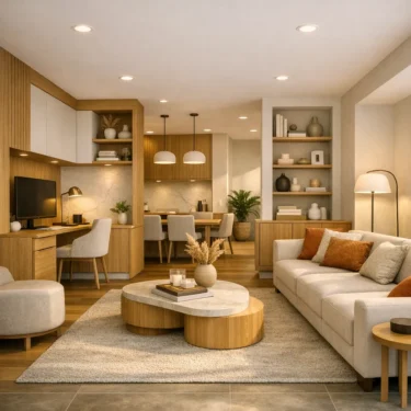 Nous concevons et réalisons vos aménagements intérieurs sur mesure afin d’optimiser vos espaces de vie avec un résultat esthétique et fonctionnel.