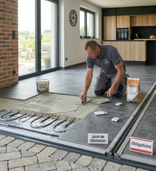 carrelage sur plancher chauffant Strasbourg AlsaDesigner 2